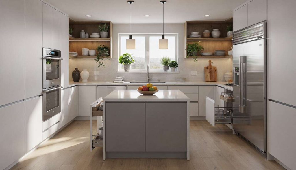 Cuisine en U : aménagement parfait pour toutes les tailles