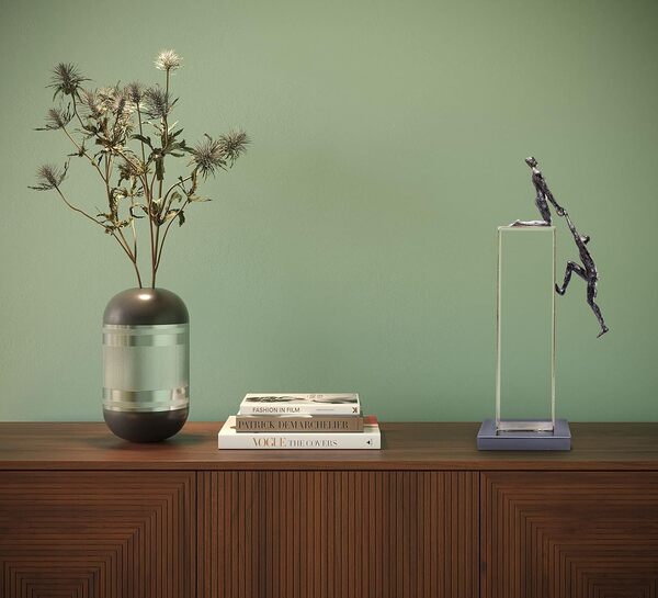 Kare Design Objet Décoratif Elements Come Together, Gris, Or, deu x Personnes, Sculpture, Deco Intérieur, Decoration Chambre, Salon, Maison, Cadeau, 51 x 22 x 12 cm