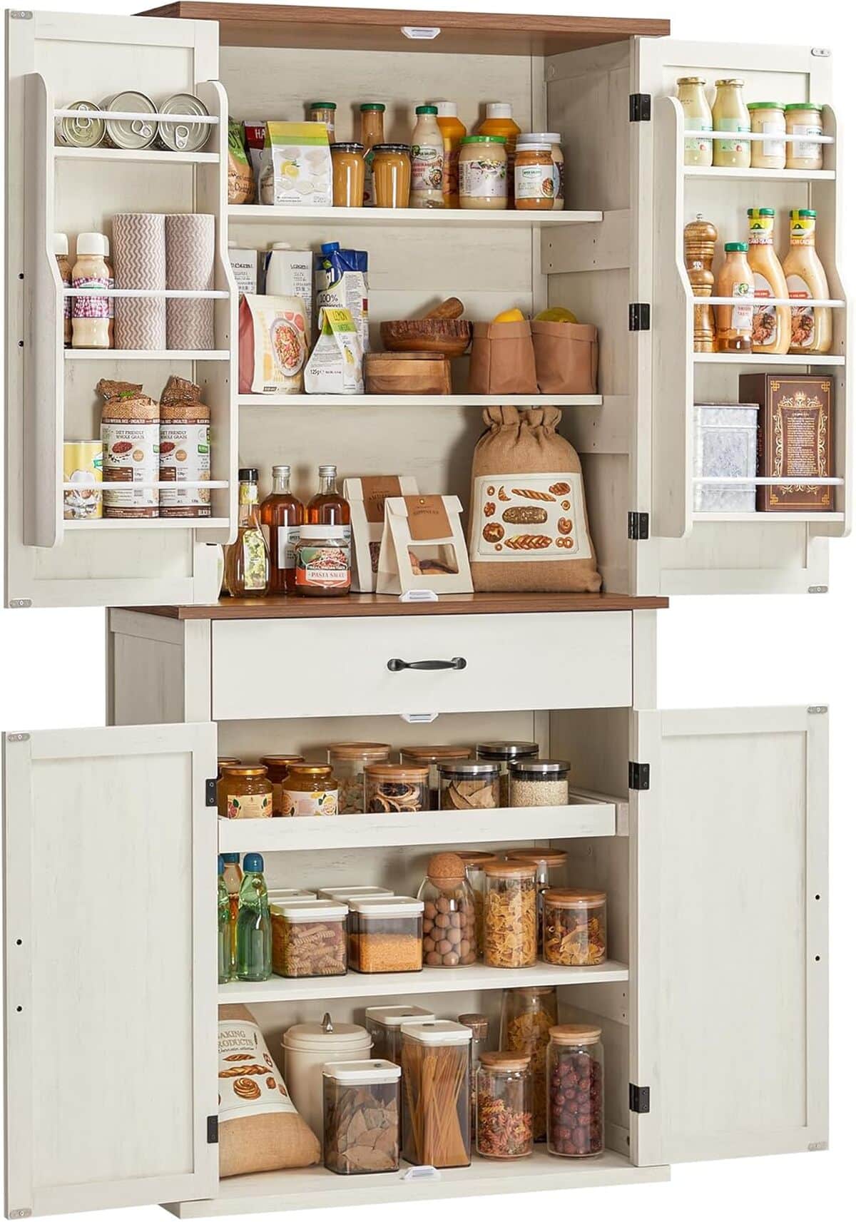 Test du buffet haut cuisine VASAGLE BBK364W02 : rangement rustique efficace