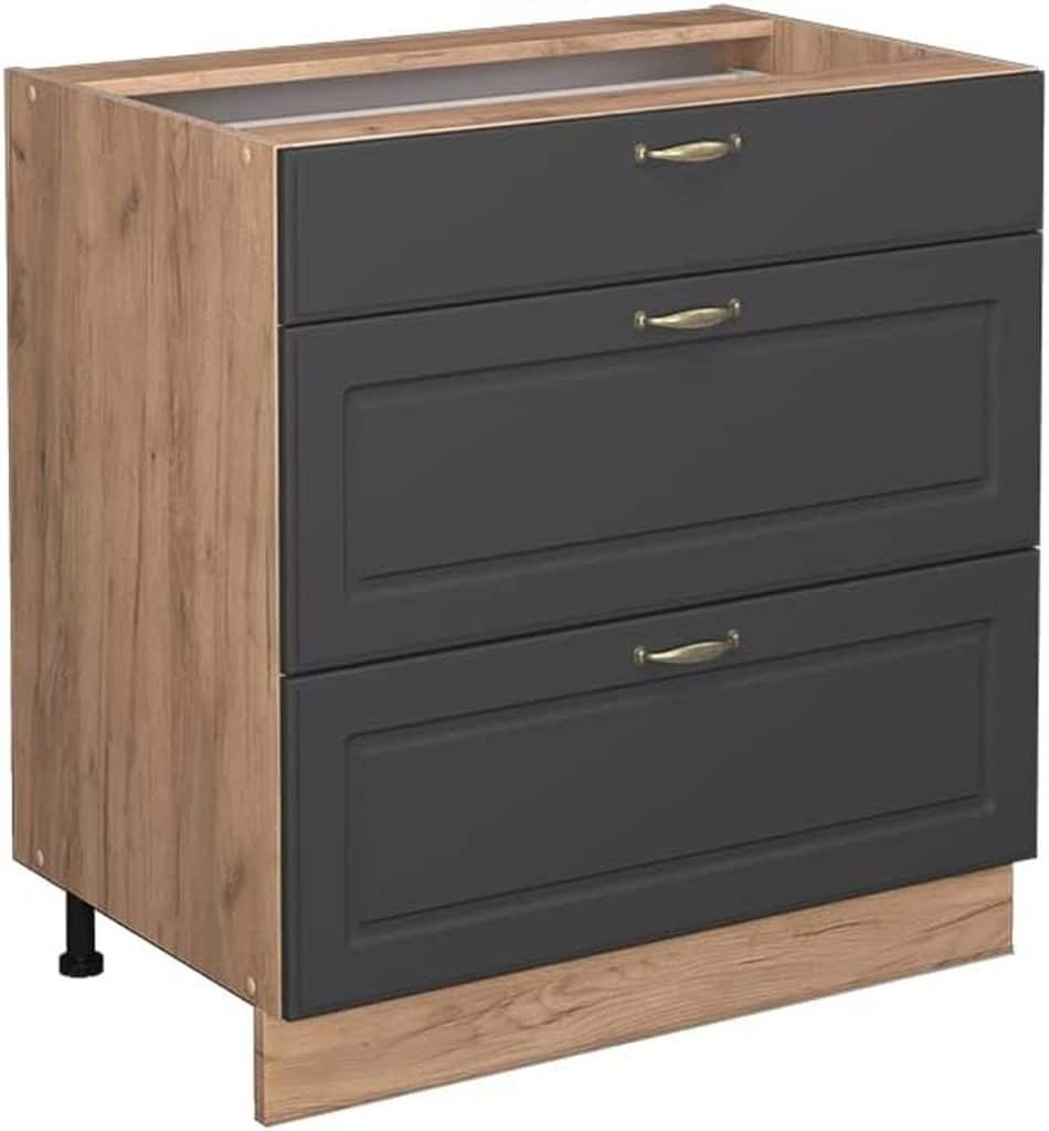 Test du meuble cuisine Vicco Fame-Line сomposé de 3 tiroirs