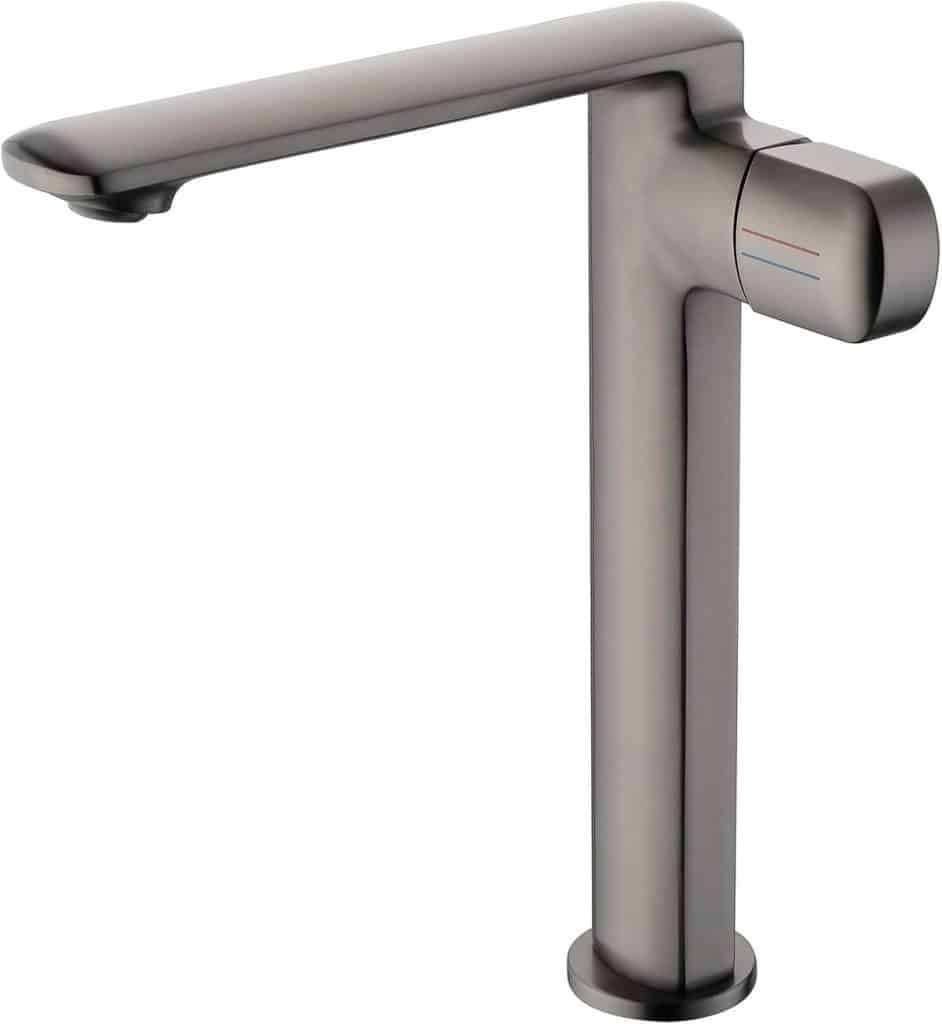Test du mitigeur haut gris 259 mm : robinet salle de bain moderne