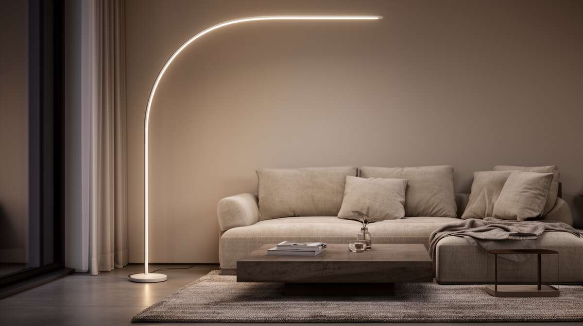 Intégrer un lampadaire courbe dans votre intérieur Intégrer un lampadaire courbe dans votre intérieur