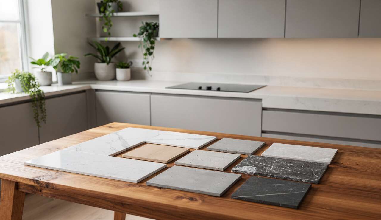 Quelle couleur de plan de travail choisir pour une cuisine grise ?