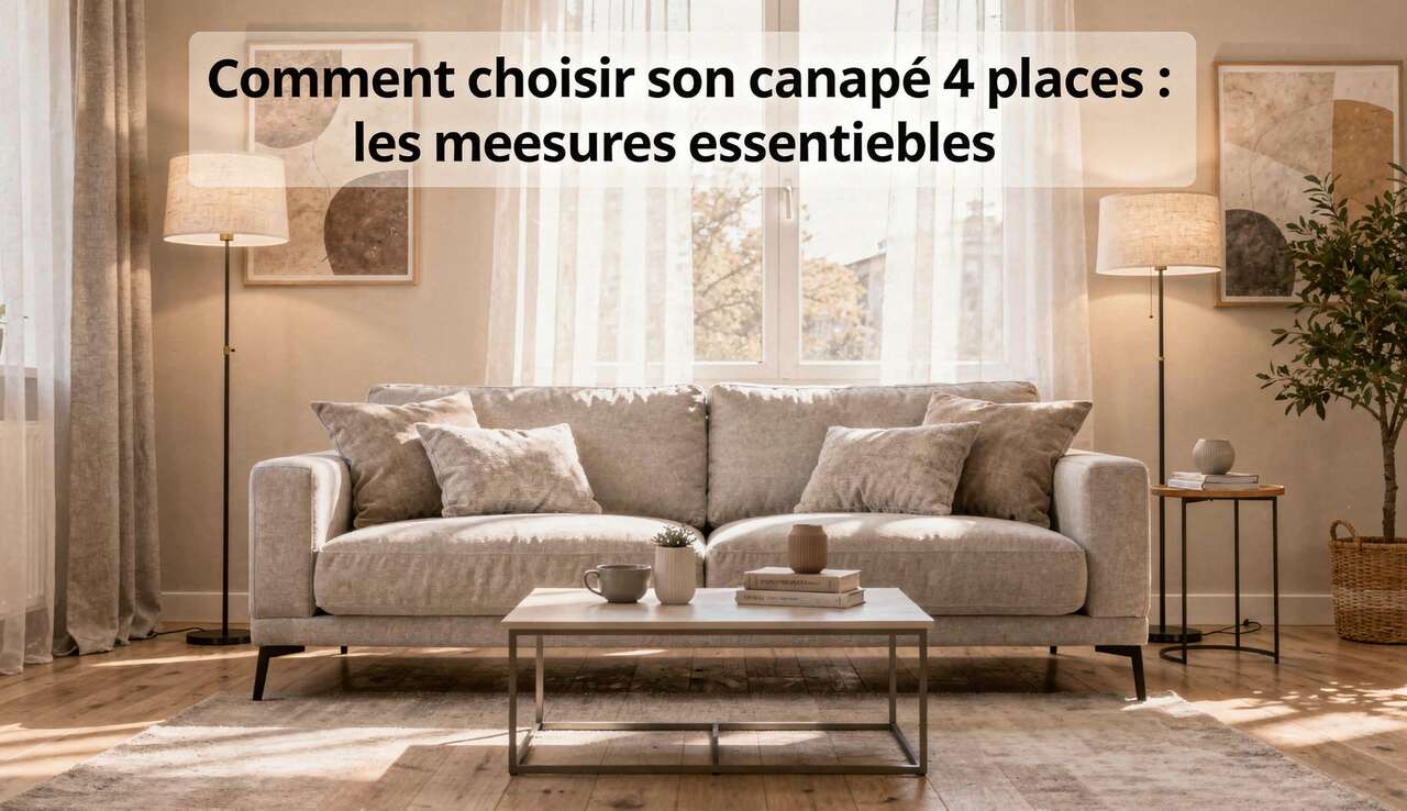 Comment choisir son canapé 4 places : les mesures essentielles