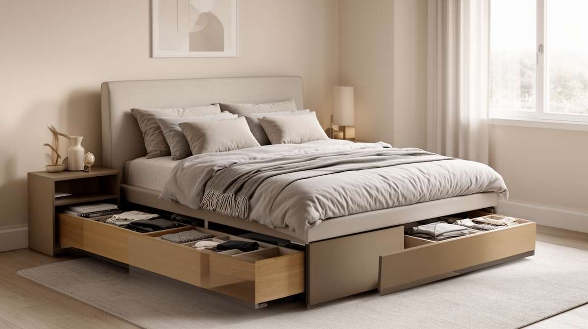 Bénéfices des lits coffres pour gagner de l'espace Bénéfices des lits coffres pour gagner de l'espace