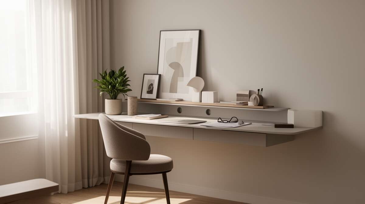 Bureau mural : l'allié des petits espaces Bureau mural : l'allié des petits espaces