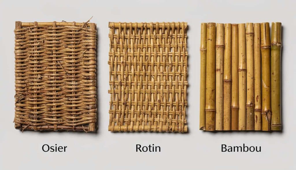 Différencier l'osier, le rotin et le bambou : guide pratique