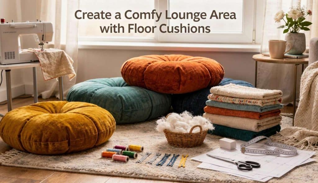 Créer un coin salon confortable avec des coussins de sol
