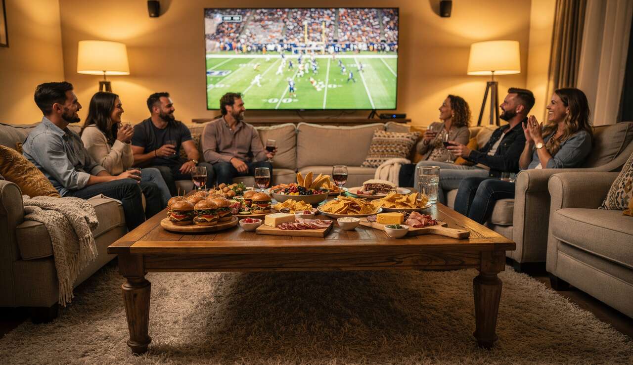 Grande table basse : parfait pour apéros et soirées foot
