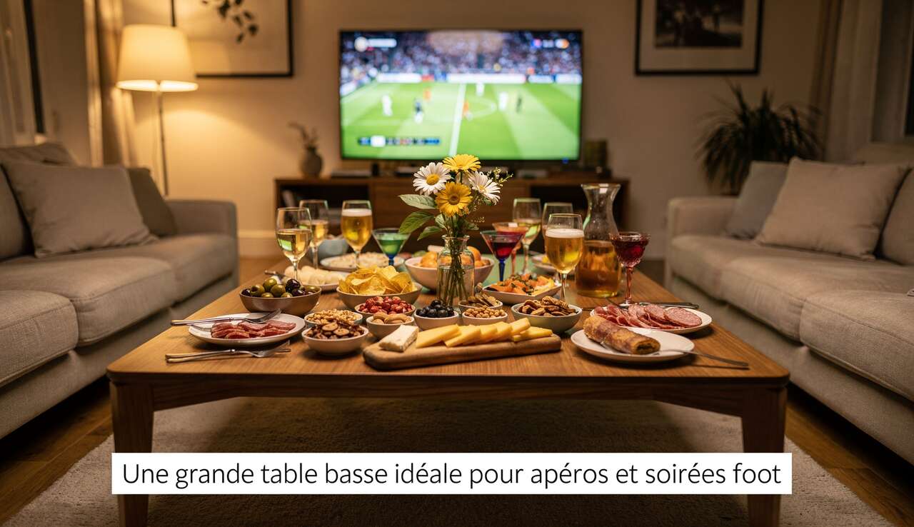 Une grande table basse pour toutes vos soir&eacute;es