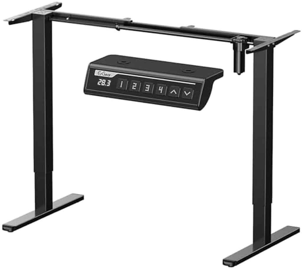 Test du bureau assis-debout ErGear électrique : cadre ajustable avec mémoires