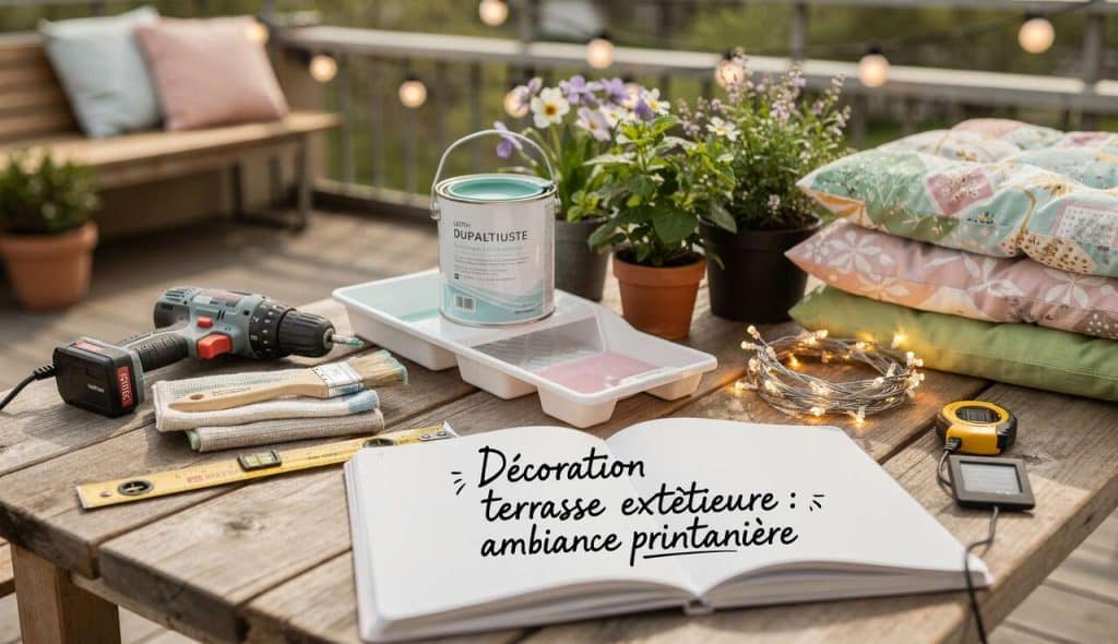 Décoration terrasse extérieure : ambiance printanière