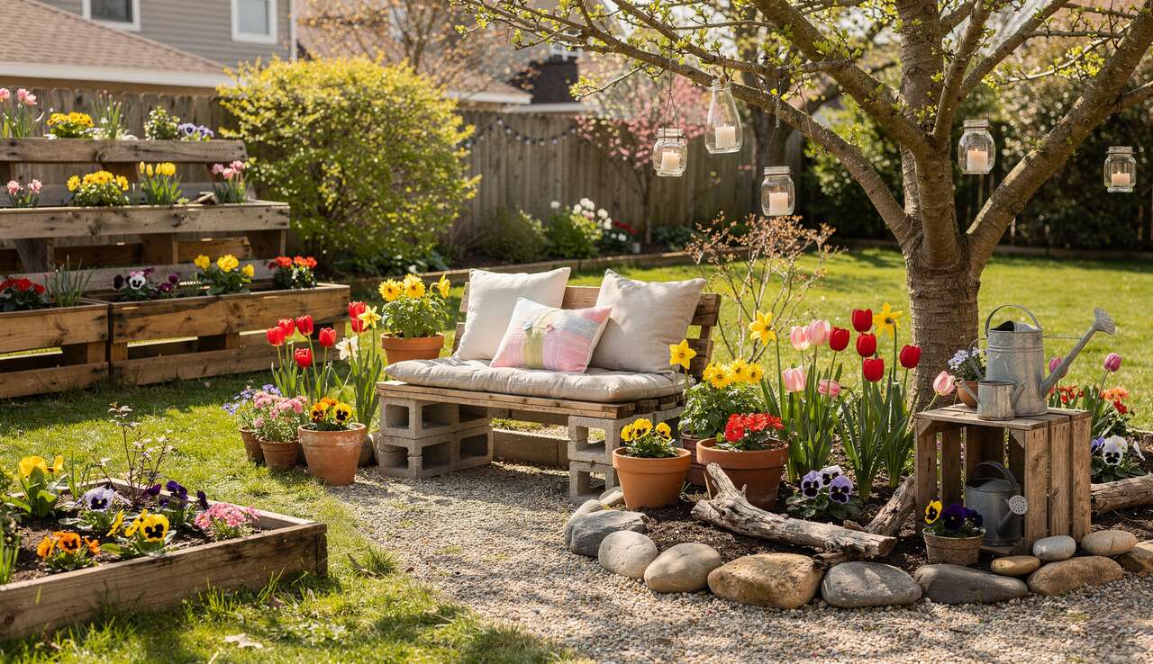 Décoration de jardin pas chère : astuces printanières