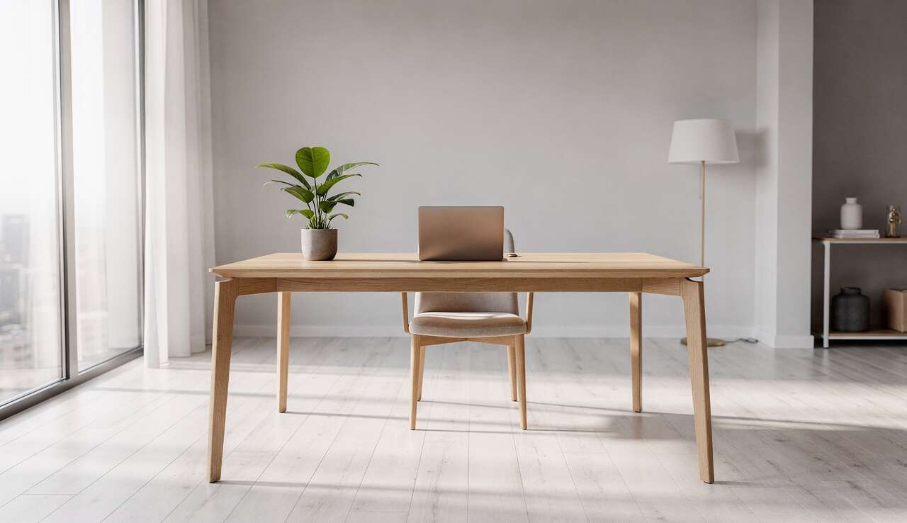 Le bureau en chêne dans un intérieur moderne Le bureau en chêne dans un intérieur moderne