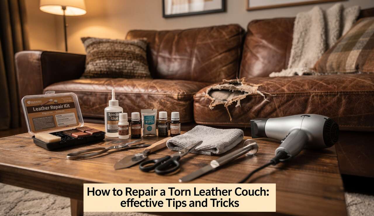 Réparer un canapé en cuir déchiré : astuces et méthode efficaces