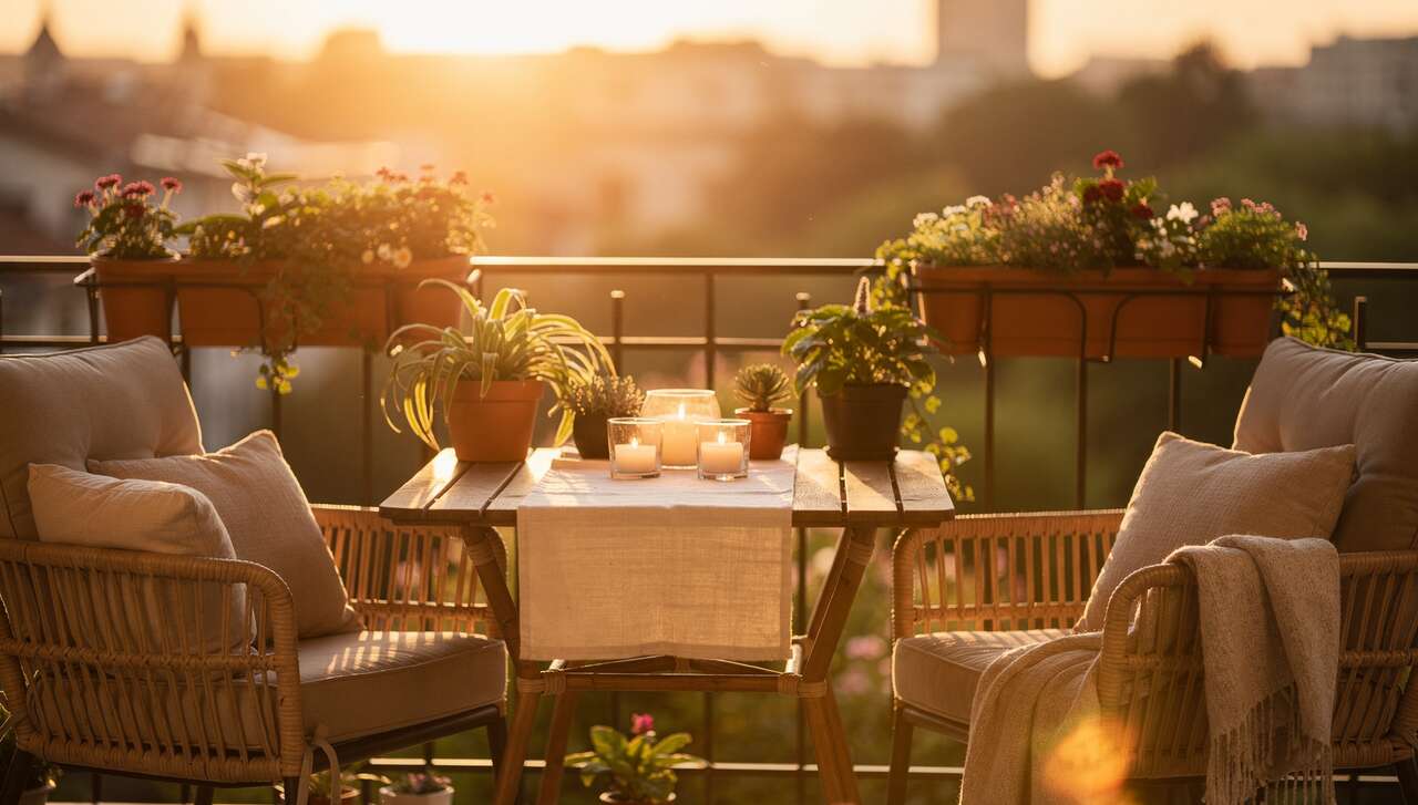 Table de balcon : déco extérieure cosy et pratique
