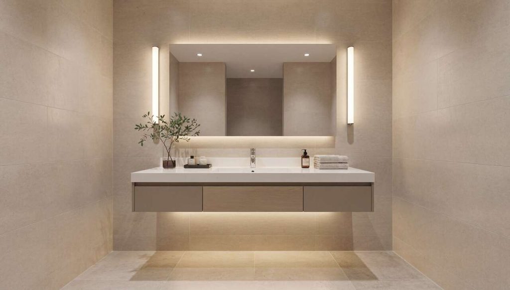 Quelle hauteur pour fixer ses meubles de salle de bain ?