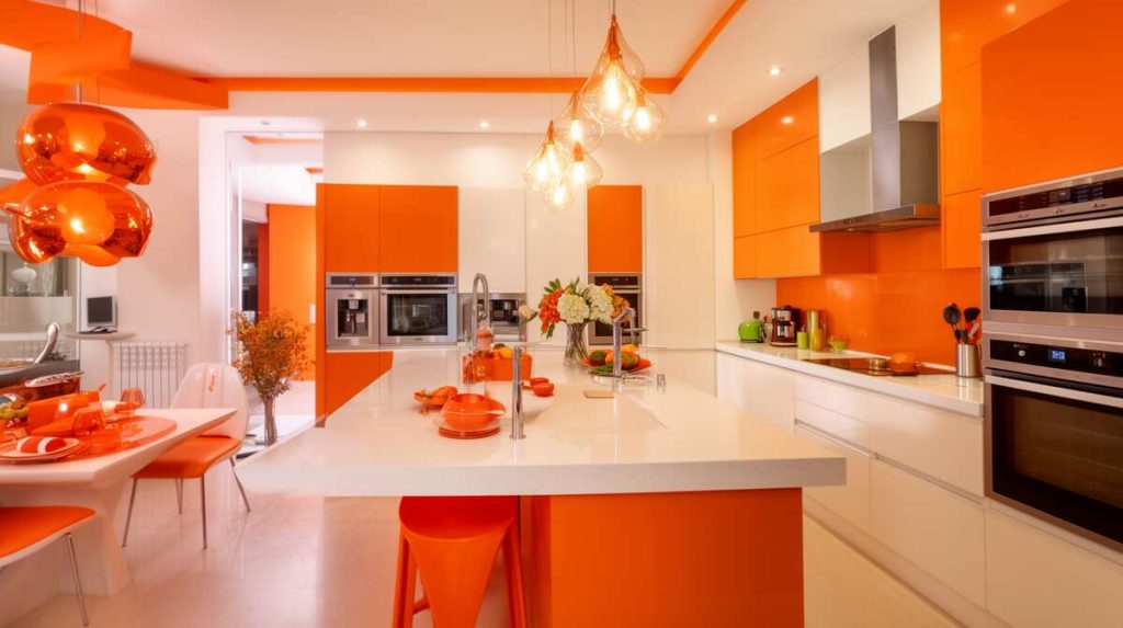 La tendance de l'orange dans la cuisine moderne