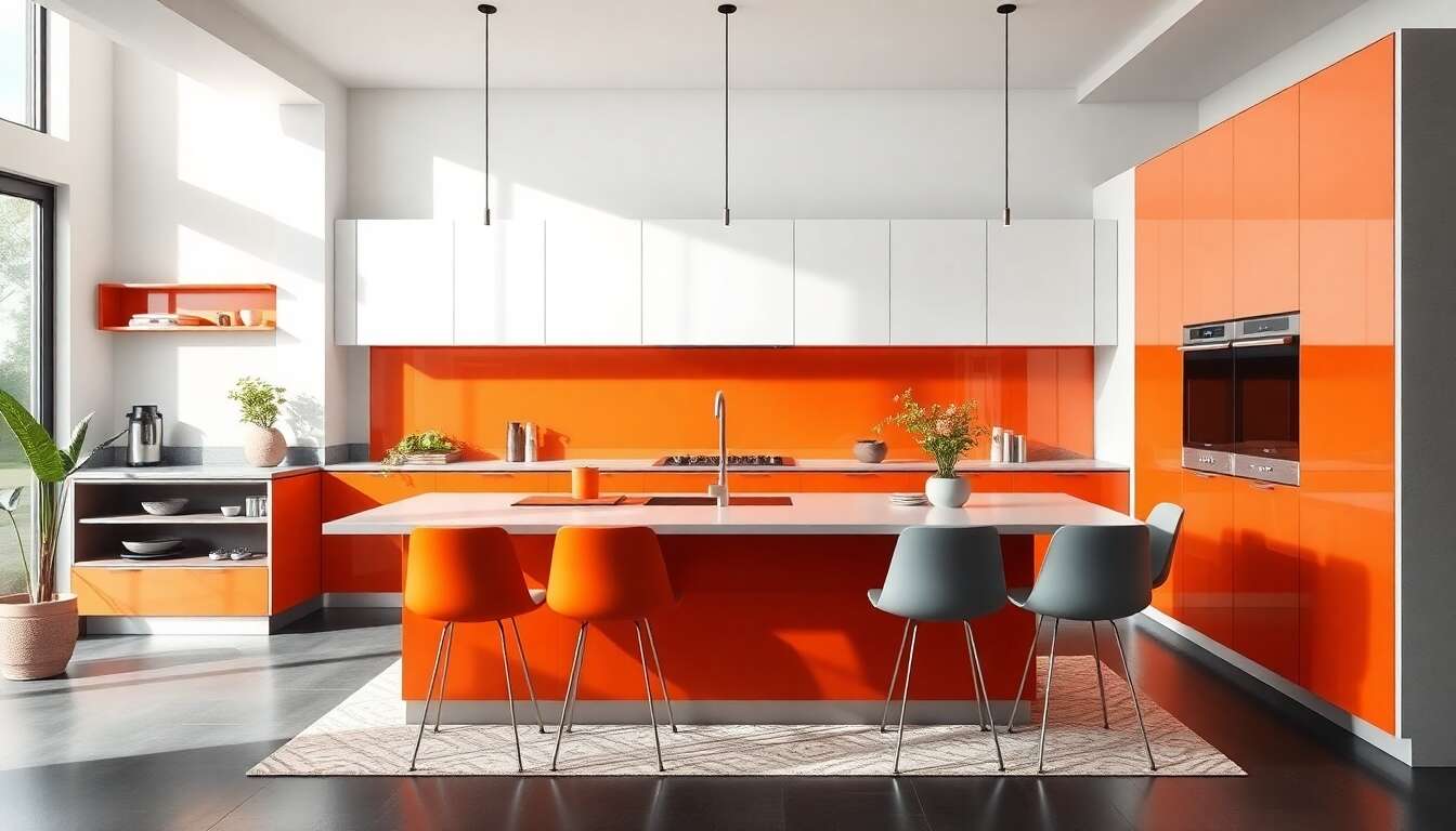 Les meubles orange : dynamisme et modernité assurés