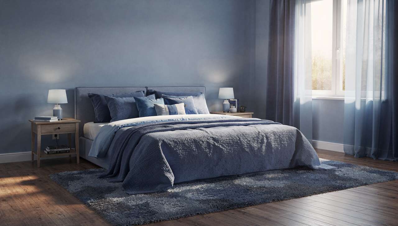 Le linge de lit : choisir des textiles bleus