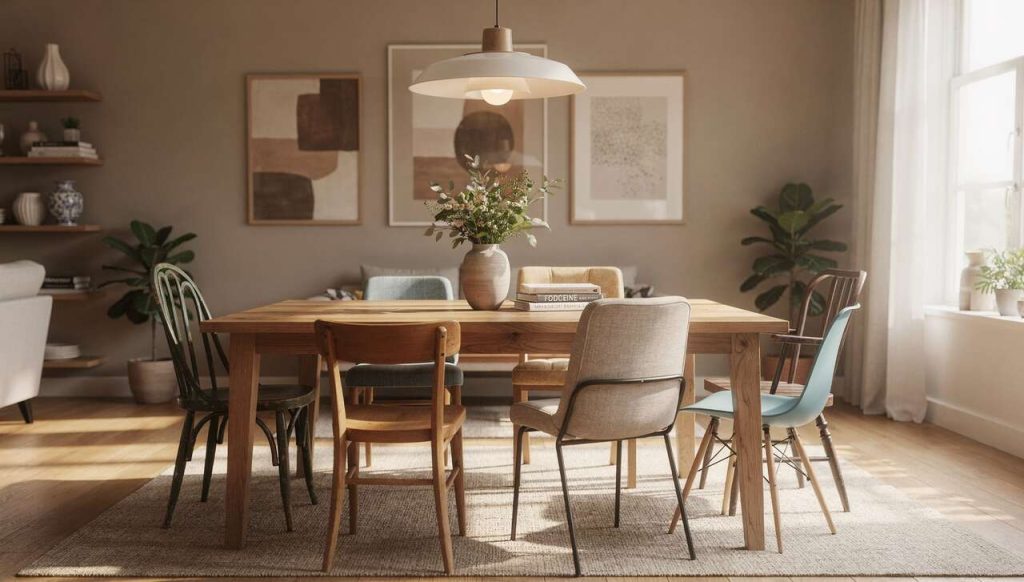 6 conseils pour dépareiller les chaises de salle à manger