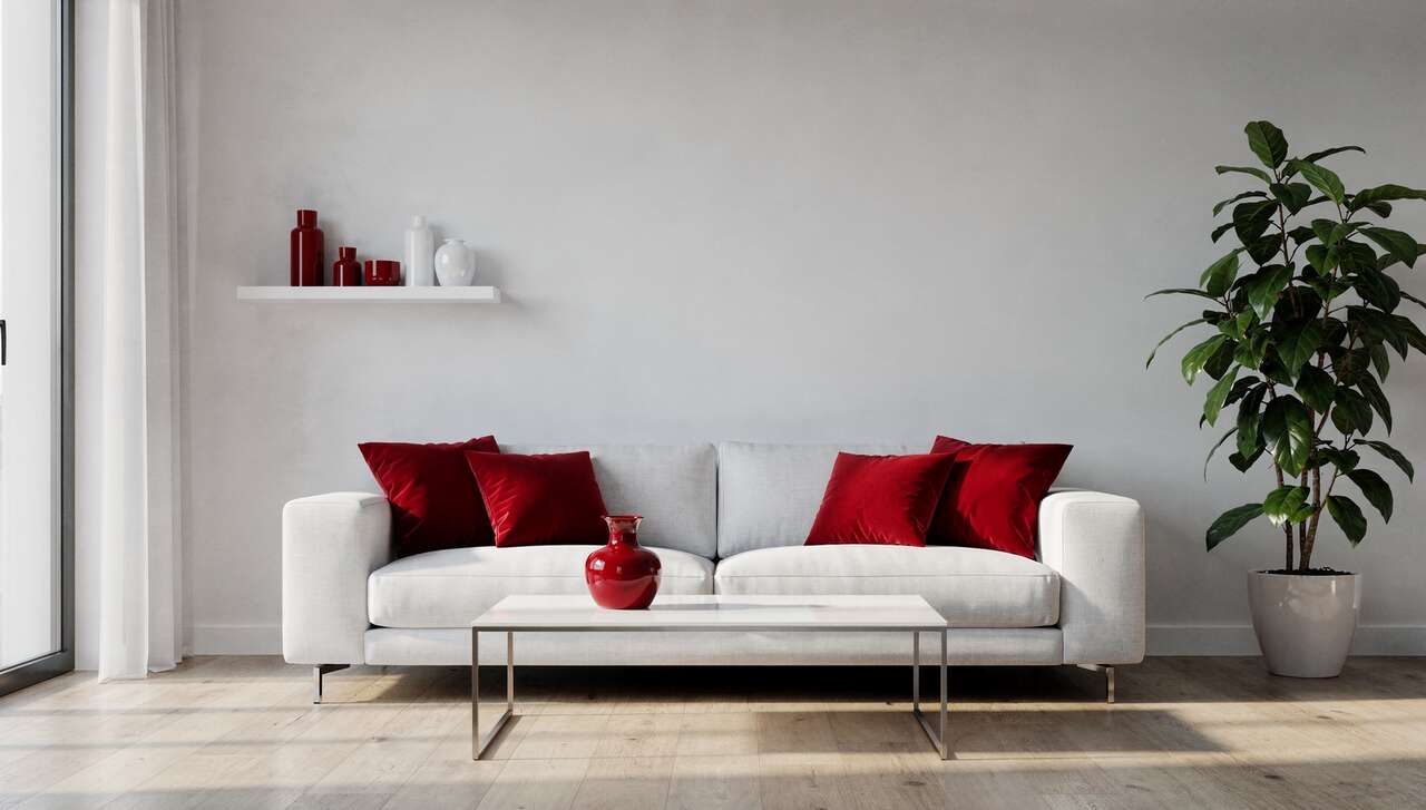 Associer le rouge au blanc pour un style épuré Associer le rouge au blanc pour un style épuré