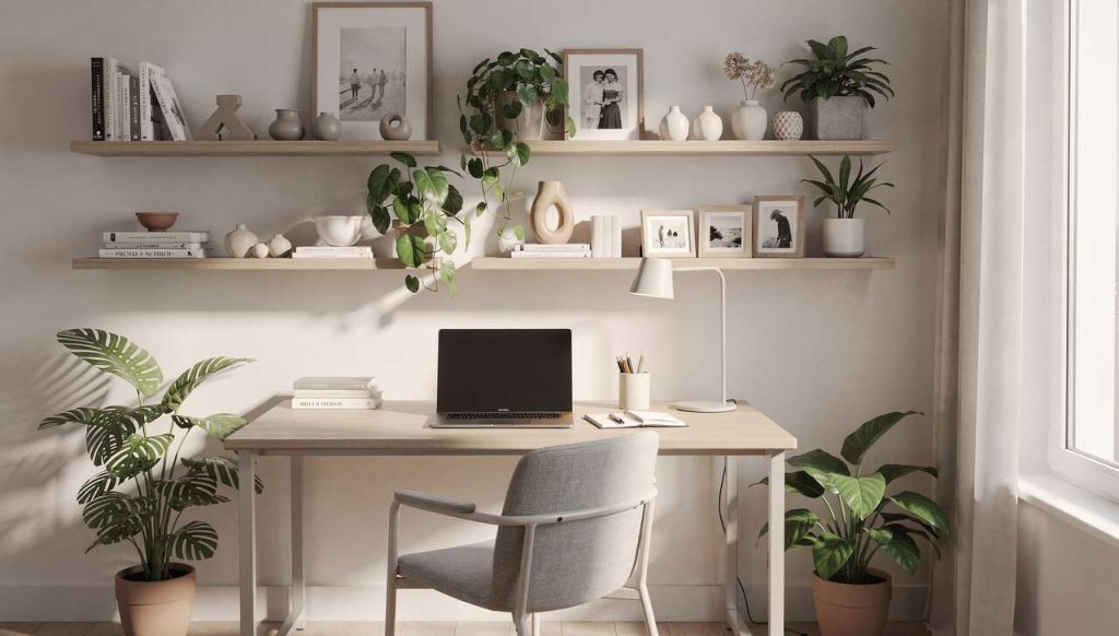 Aménager un bureau : étagères pour optimiser espace et déco