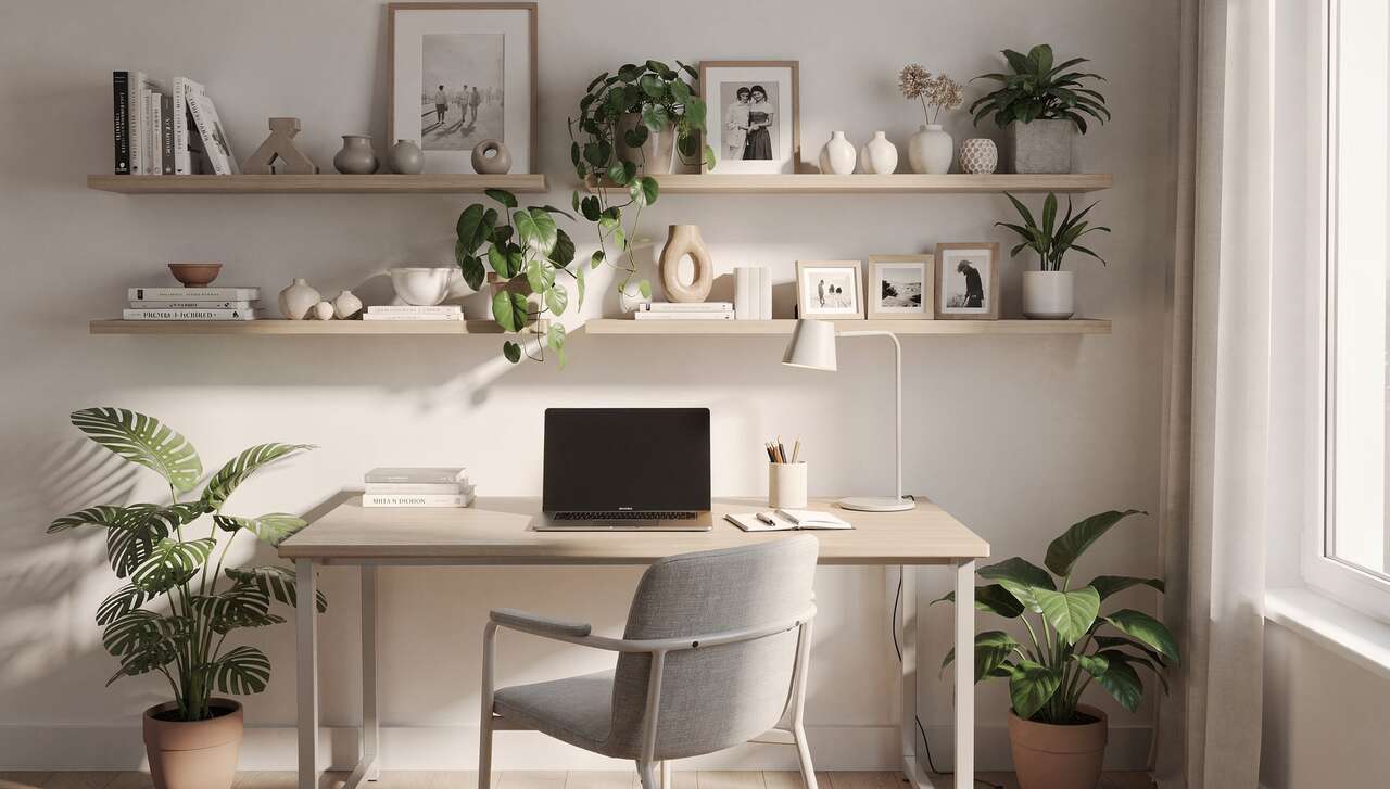 Aménager un bureau : étagères pour optimiser espace et déco