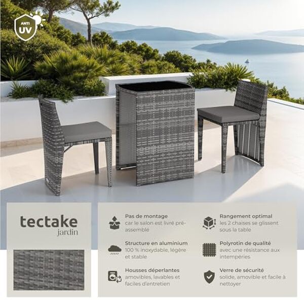 Découvrez notre test complet du salon de jardin encastrable TecTake pour 2 personnes. Confort, design et praticité au rendez-vous pour vos moments de détente en extérieur.