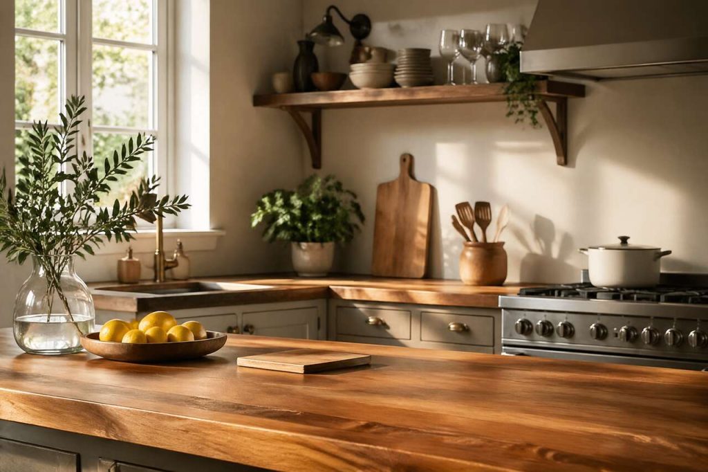 Plans de travail en bois : créez une cuisine chaleureuse