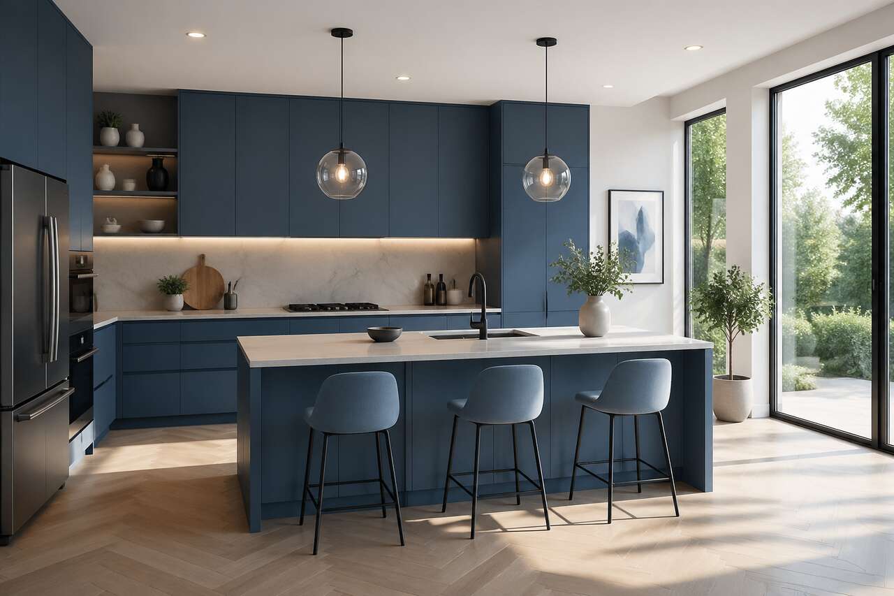 Conseils déco : osez la cuisine bleue
