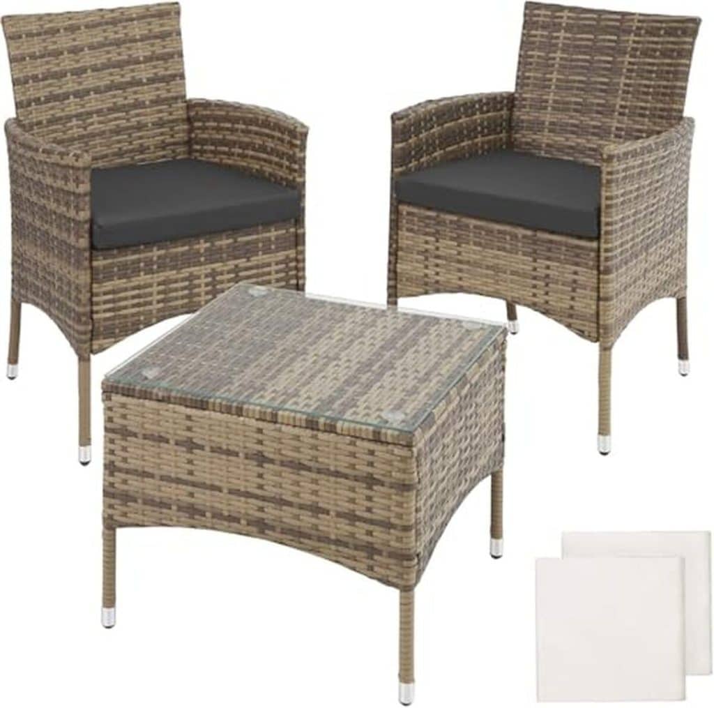 Test du mobilier de jardin pour balcon TecTake® en poly rotin