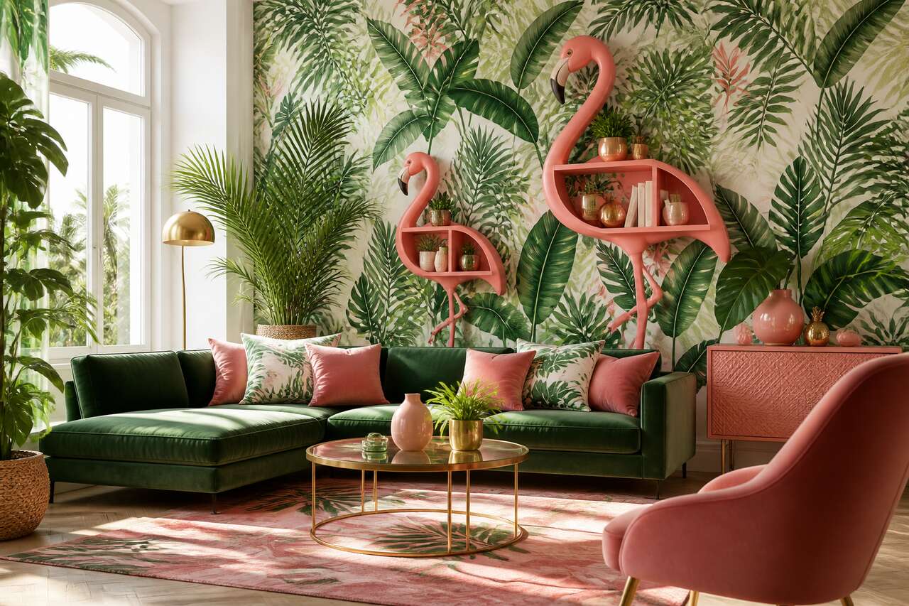 Jouer avec le papier peint tropical pour un int&eacute;rieur vibrant