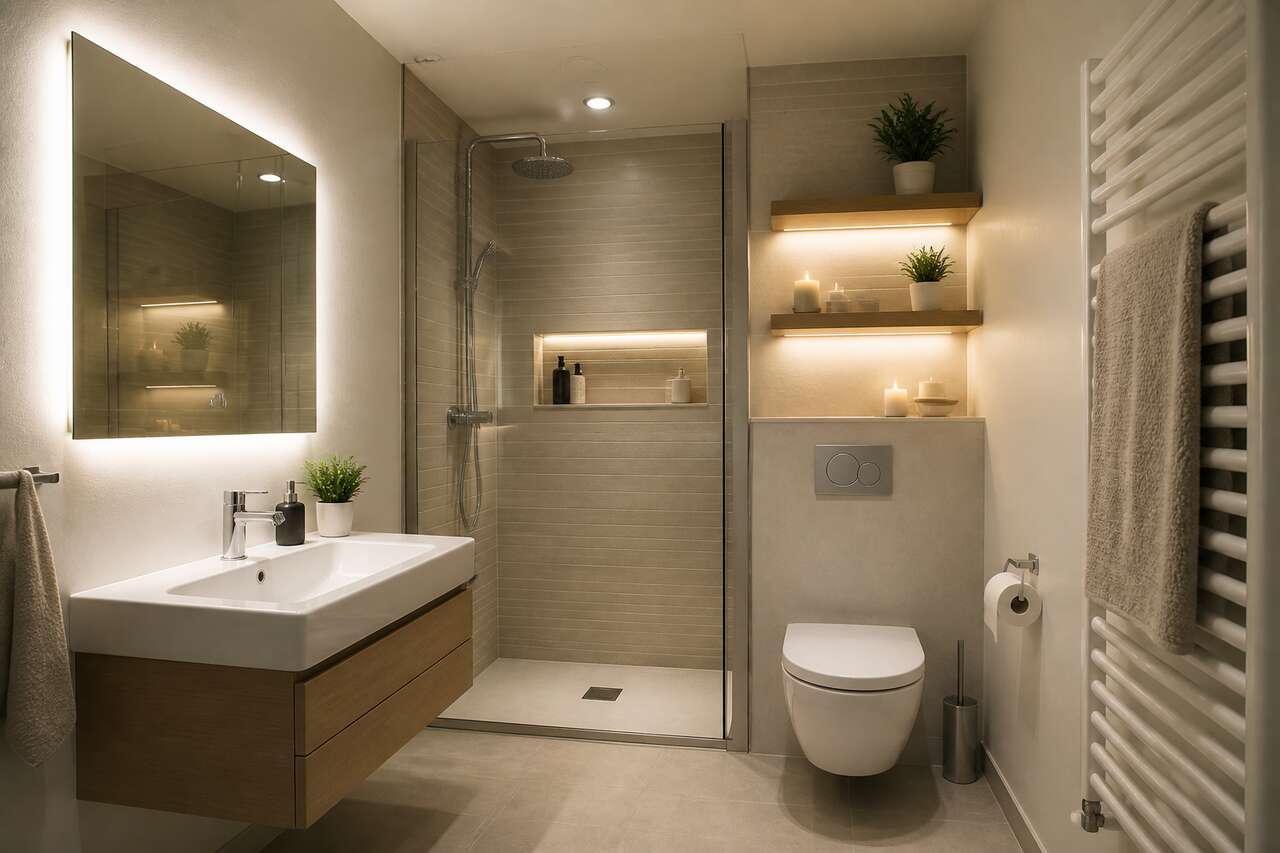 Types de luminaires pour les toilettes