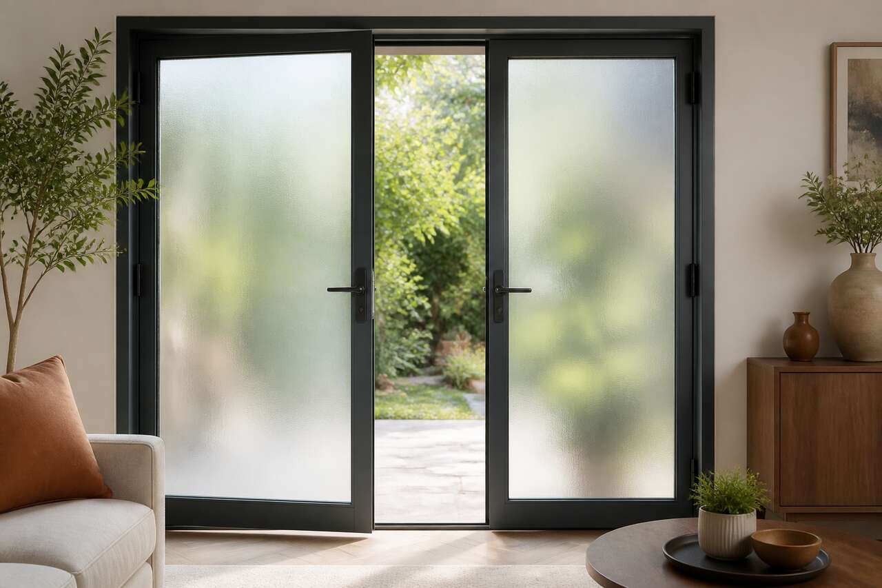 Les portes en verre : lumi&egrave;re et intimit&eacute;