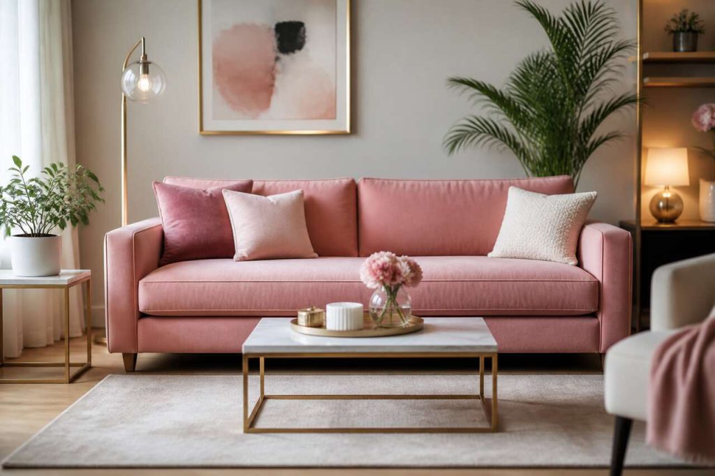 Décorer son salon avec un canapé rose : idées et astuces