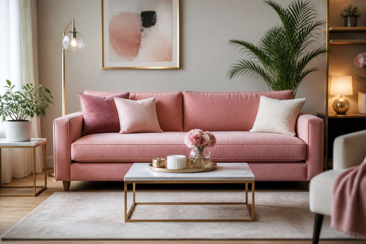 Décorer son salon avec un canapé rose : idées et astuces