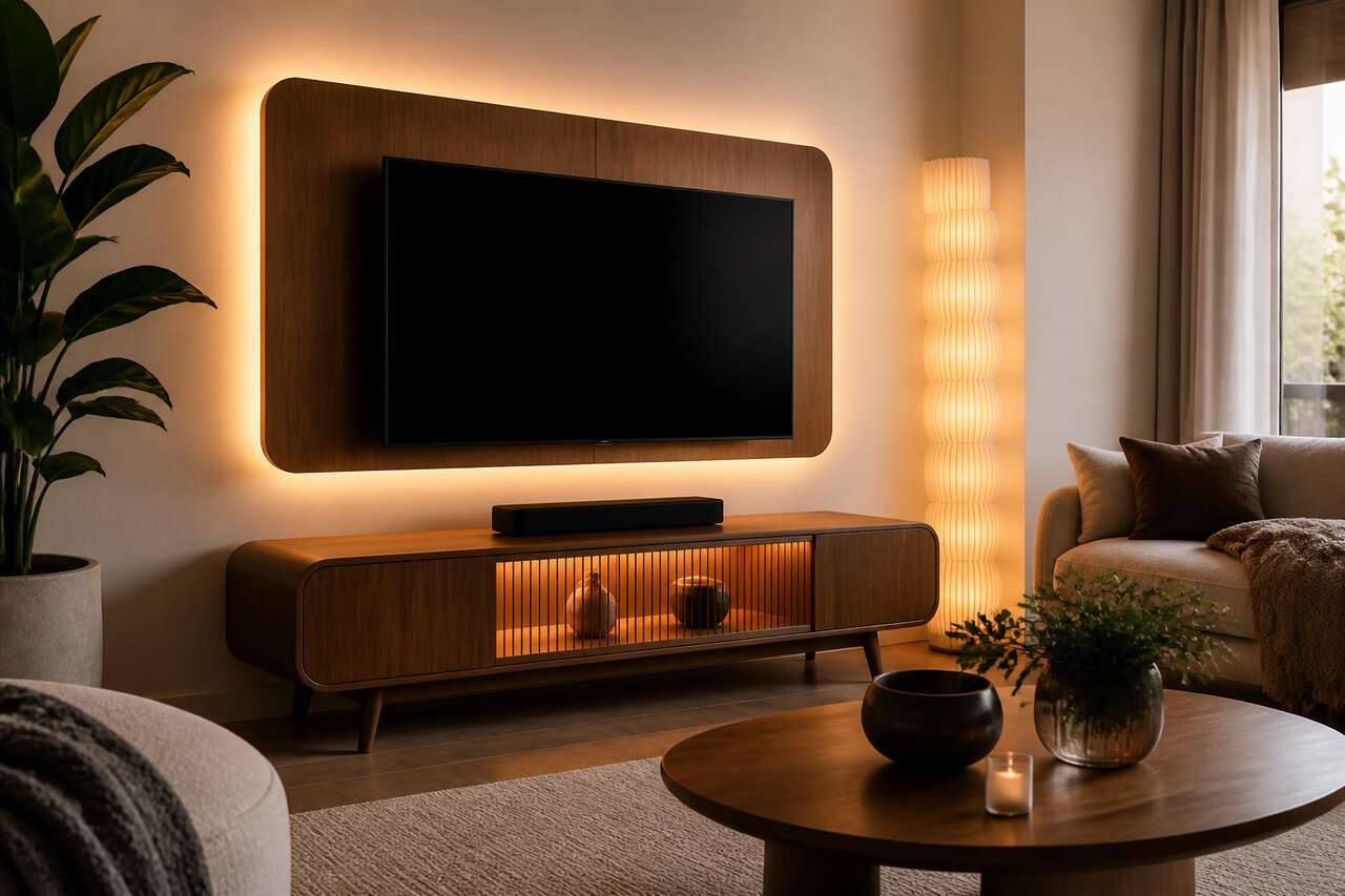 Les avantages esth&eacute;tiques des meubles tv r&eacute;tro&eacute;clair&eacute;s