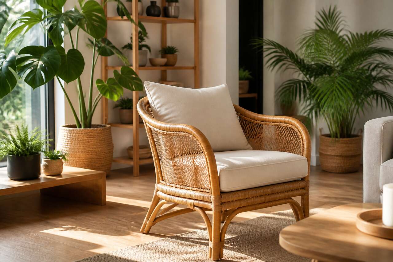 Fauteuils en rotin design : idées déco réussies