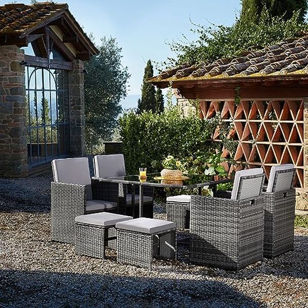 Découvrez notre test complet du salon de jardin Tectake en poly rotin marron naturel : qualité, design et durabilité pour votre terrasse. 