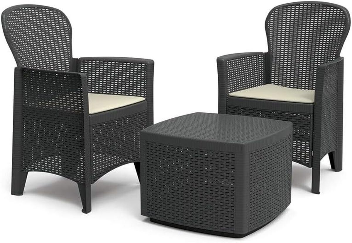 Salon de jardin Tree anthracite avec coussins Ipae-Progarden : test et avis complet
