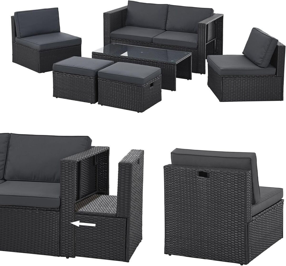 Test du salon de jardin Juskys Salou : élégant et résistant