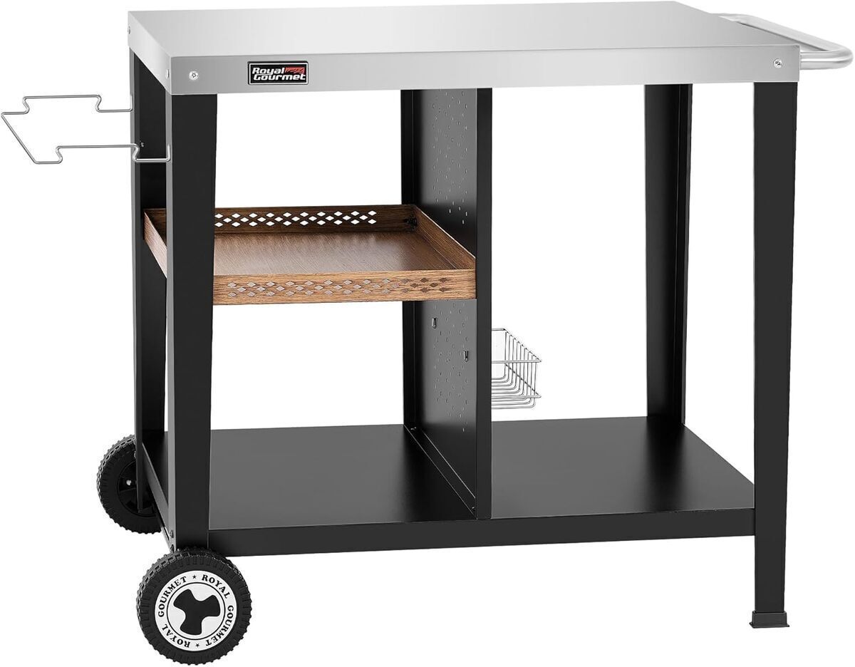 Test du chariot barbecue Royal Gourmet : desserte vintage en acier inoxydable