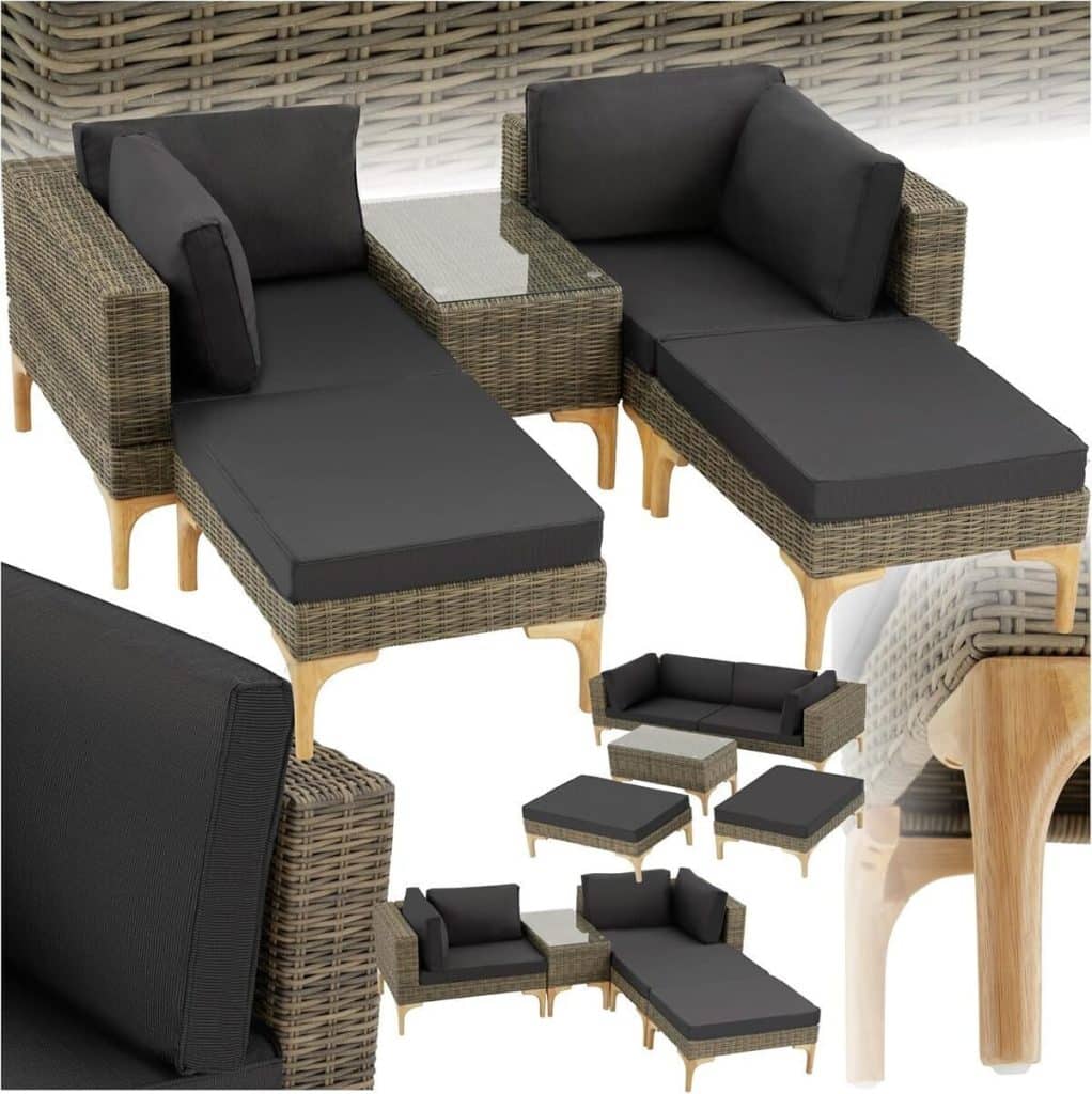 Test : salon de jardin TecTake modulable en poly rotin