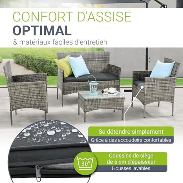 Découvrez notre test complet du mobilier de jardin Juskys Fort Myers pour 4 personnes : qualité, design et durabilité analysés en détail.