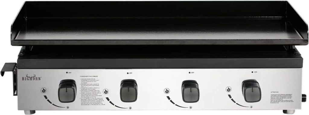 Test : plancha à gaz 4 brûleurs 10 kW noire