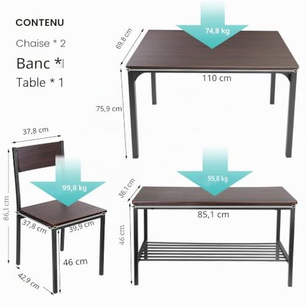 Découvrez notre test détaillé de l'ensemble SogesPower pour 4 personnes : qualité, design et durabilité de cette table et chaises de salle à manger.