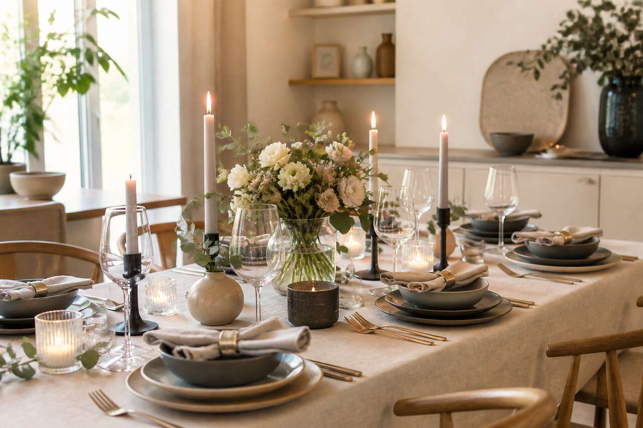 Déco tendance pour la table de salle à manger