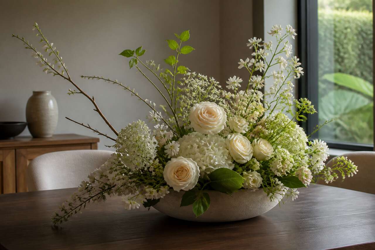 Centre de table tendance: composition, hauteur et rythme visuel