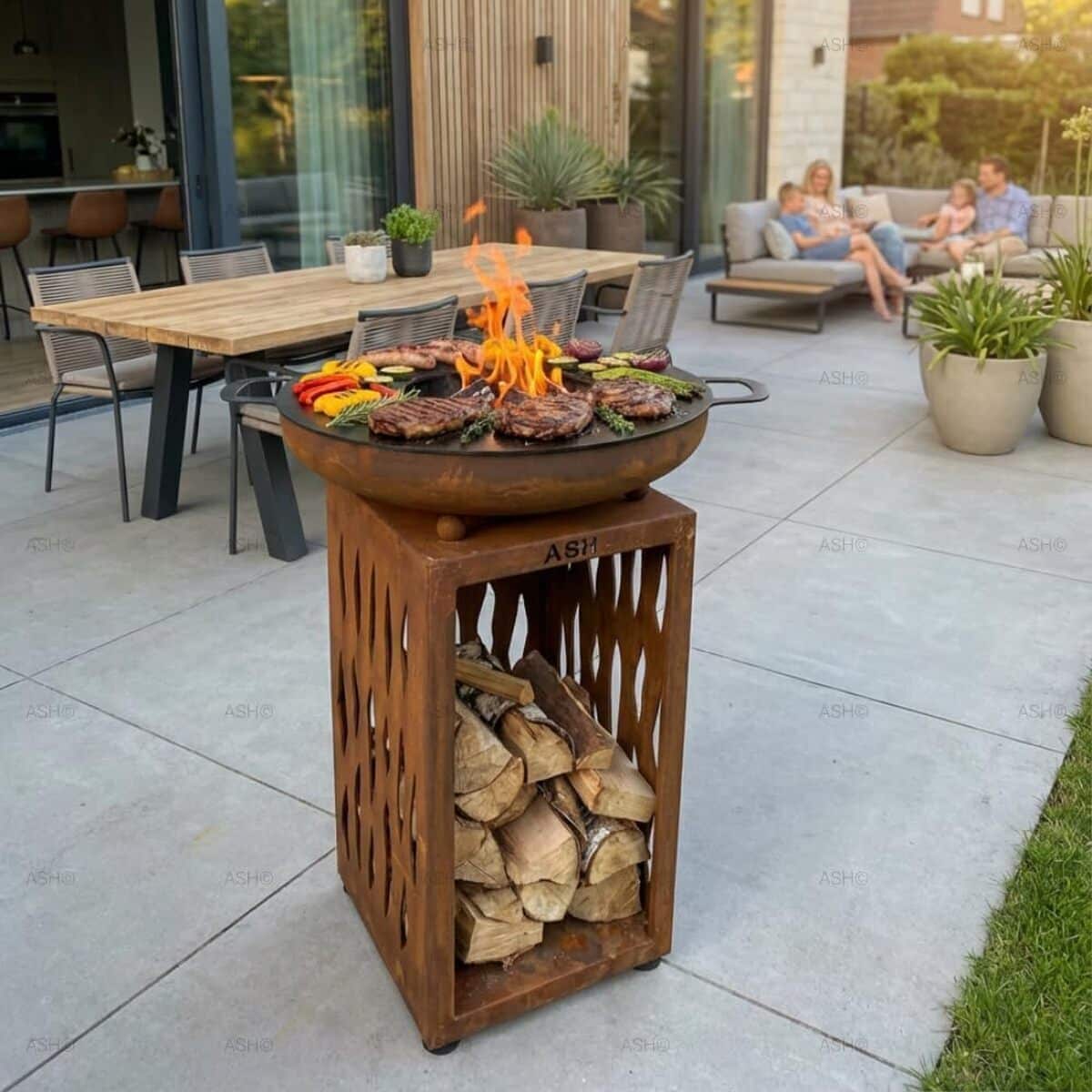 Test de la plancha acier corten : bbq extérieur aspect luxueux
